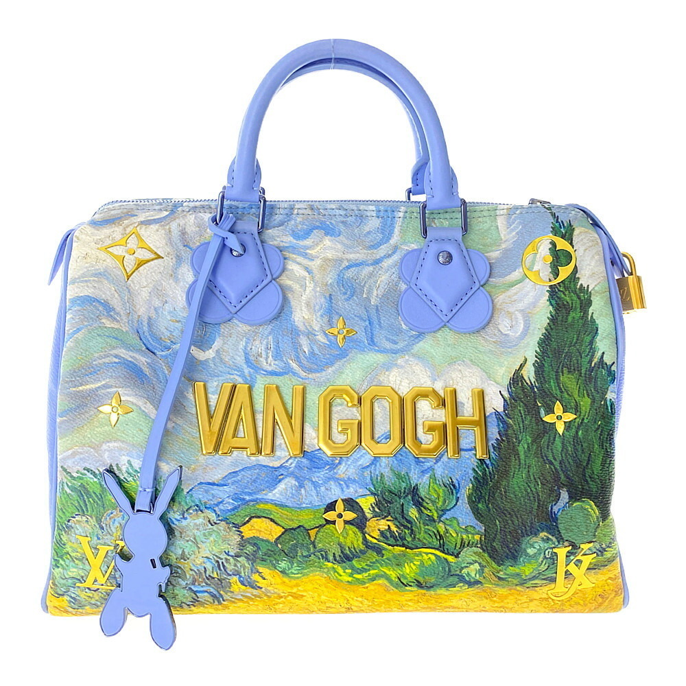 Louis Vuitton Masters Van Gogh Speedy Handbag Mini Boston Blue Green
